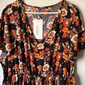 Fall Flower patterned dress